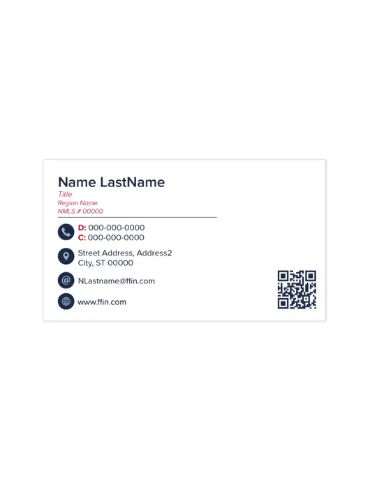 First Financial Bank Business Cards