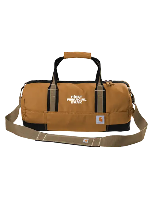 Carhartt Brown Foundry Series 20” Duffel w/First Financial Bank Logo