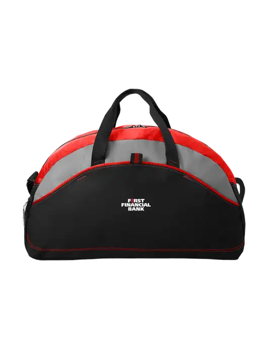 Medium Contrast Red Duffel w/First Financial Bank Logo