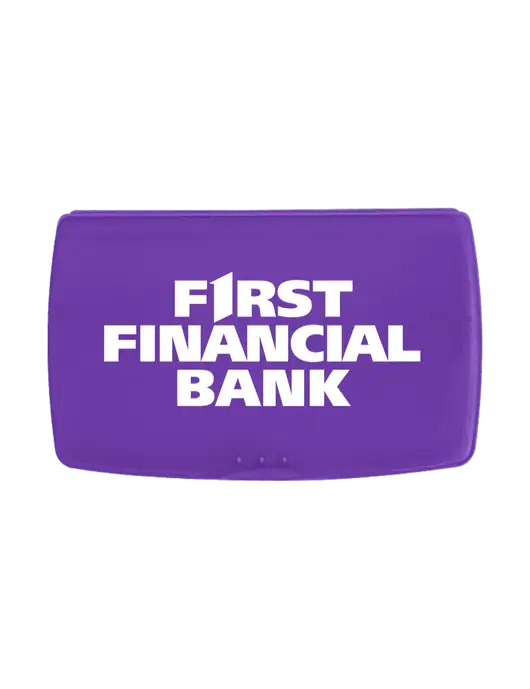 QuickFix Purple First Aid Pack w/First Financial Bank Logo