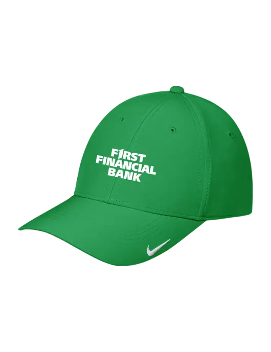 Nike Kelly Green Dri-FIT Legacy Cap w/First Financial Bank Logo