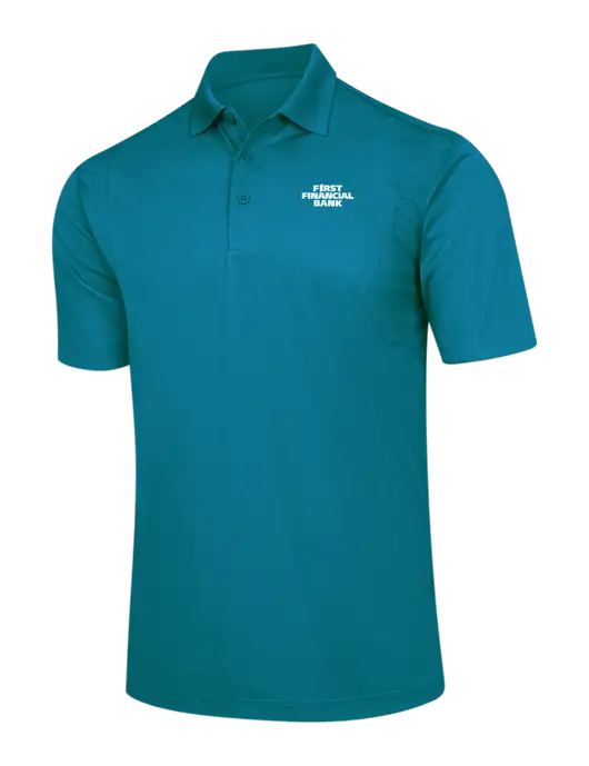 Dark Sapphire Micropique Sport-Wick Polo w/First Financial Bank Logo