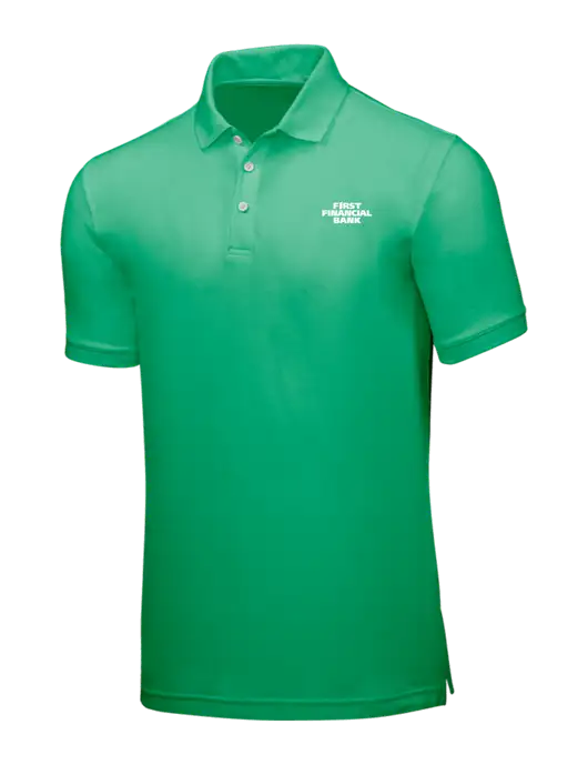Kelly Green Core Classic Pique w/First Financial Bank Logo