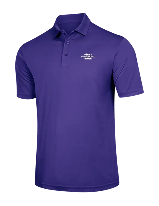 Purple PosiCharge Competitor Polo w/First Financial Bank Logo