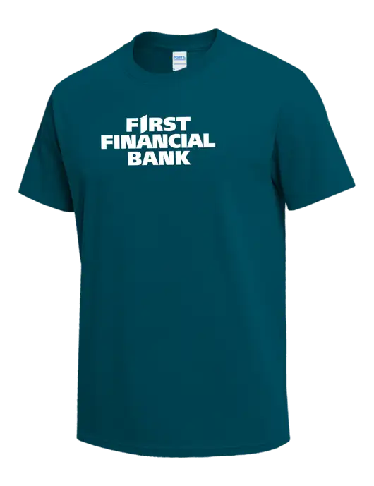 Dark Sapphire Heavyweight 6.1 oz T-Shirt w/First Financial Bank Logo