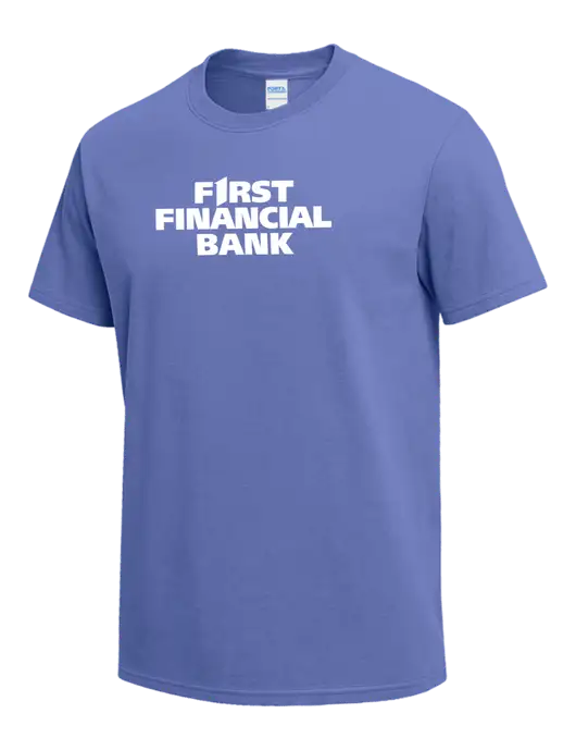 Light Purple Heavyweight 6.1 oz T-Shirt w/First Financial Bank Logo