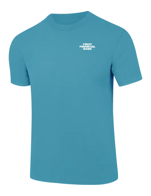 Comfort Colors 6.1 oz Sapphire Heavyweight Ring Spun T-Shirt w/First Financial Bank Logo