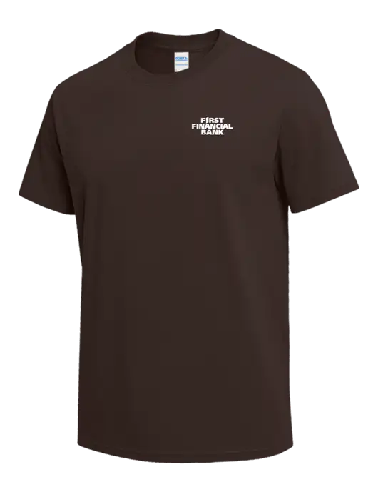 Brown Heavyweight 6.1 oz T-Shirt w/First Financial Bank Logo