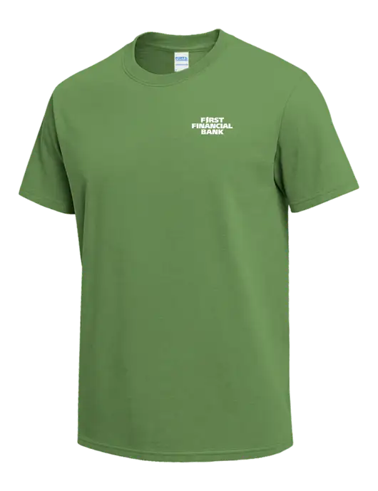 Light Kelly Green Heavyweight 6.1 oz T-Shirt w/First Financial Bank Logo