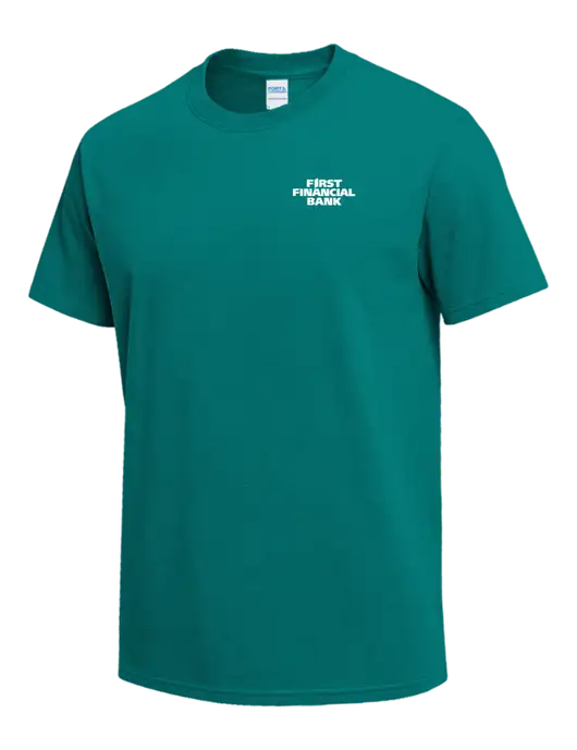 Teal Heavyweight 6.1 oz T-Shirt w/First Financial Bank Logo