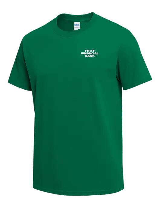 Kelly Green Heavyweight 6.1 oz T-Shirt w/First Financial Bank Logo