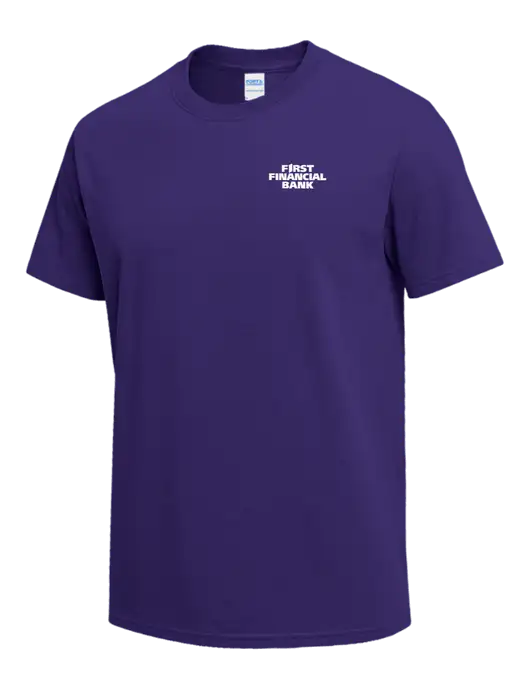 Purple Heavyweight 6.1 oz T-Shirt w/First Financial Bank Logo