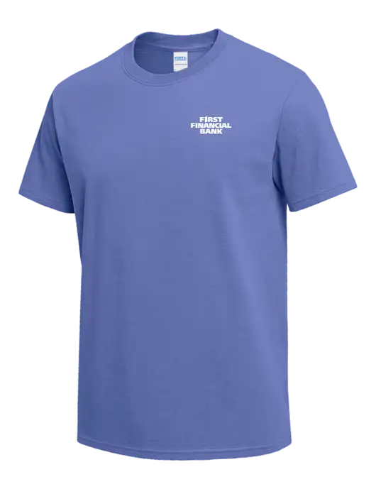 Light Purple Heavyweight 6.1 oz T-Shirt w/First Financial Bank Logo