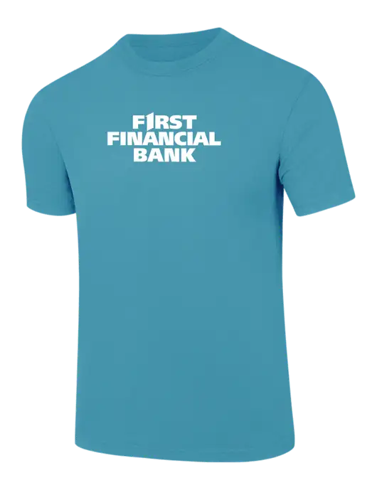 Comfort Colors 6.1 oz Sapphire Heavyweight Ring Spun T-Shirt w/First Financial Bank Logo