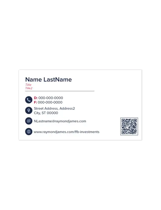 First Financial Investments Business Cards