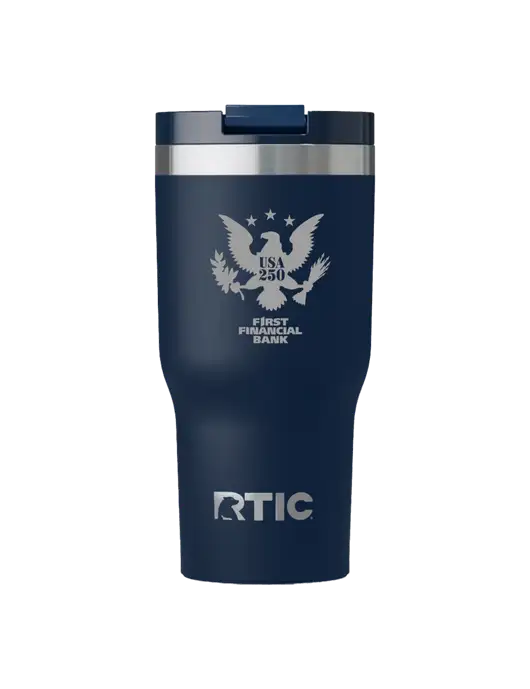 RTIC Essential 30 oz Navy Tumbler w/America 250 Eagle Logo