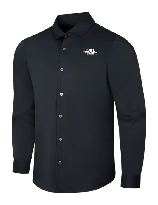Black City Stretch Shirt w/First Financial Bank Logo