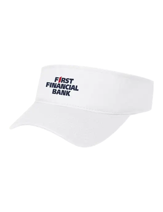 White Cap Visor w/First Financial Bank Logo