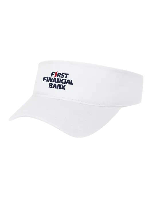 White Cap Visor w/First Financial Bank Logo