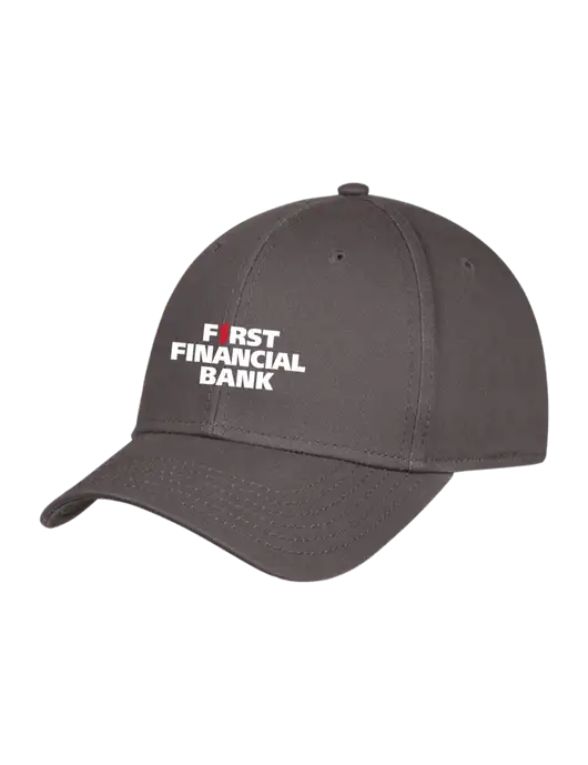 Charcoal Structured Cap Hook & Loop w/First Financial Bank Logo
