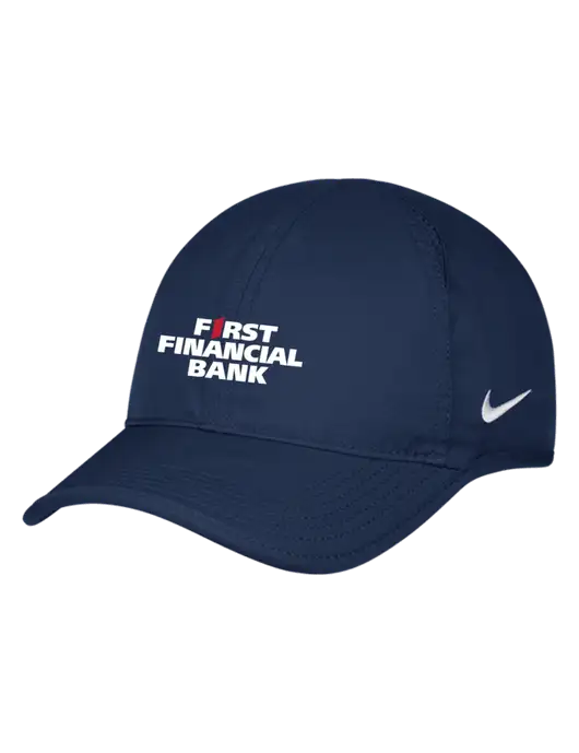 Nike Navy Featherlight Cap w/First Financial Bank Logo