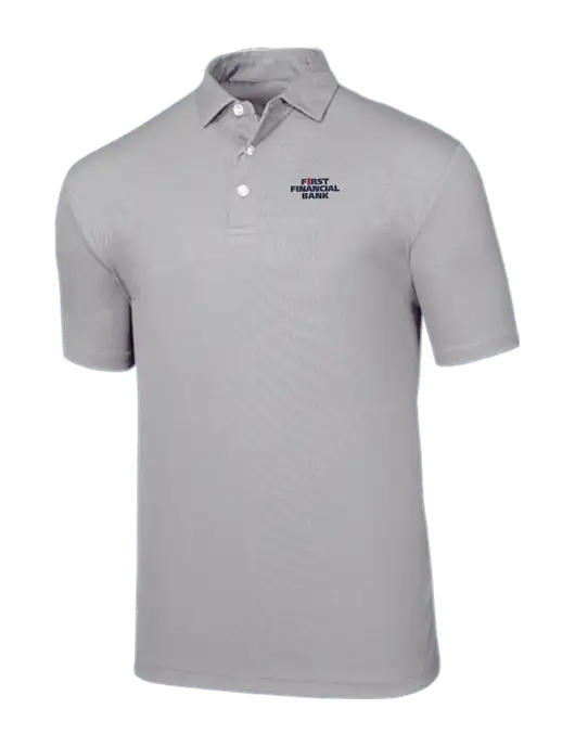 Callaway Birdseye Light Grey Polo w/First Financial Bank Logo