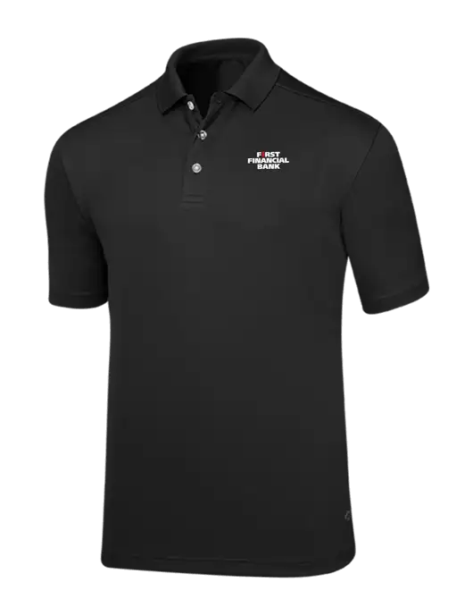 Callaway Core Black Performance Polo w/First Financial Bank Logo
