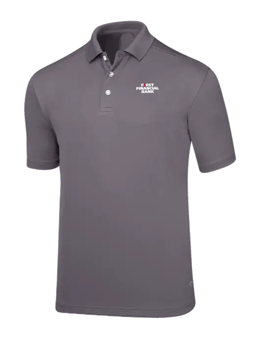 Callaway Core Medium Grey Performance Polo w/First Financial Bank Logo