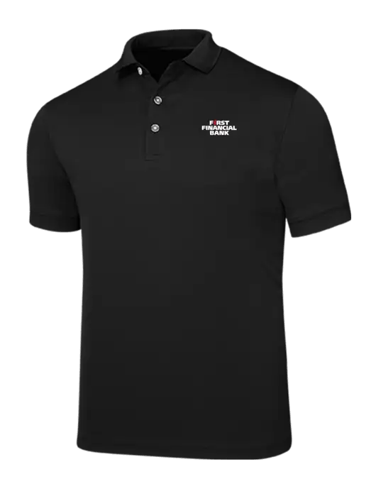 Callaway Ottoman Black Polo w/First Financial Bank Logo