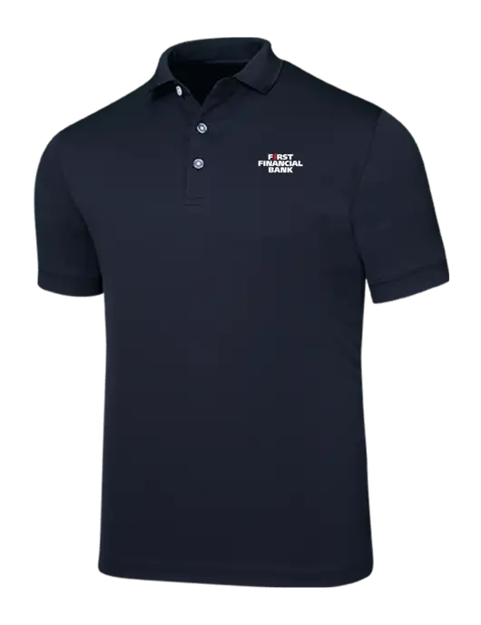 Callaway Ottoman Navy Polo w/First Financial Bank Logo