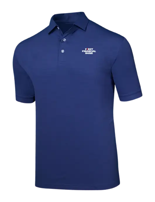Callaway Navy Fashion Tonal Polo w/First Financial Bank Logo