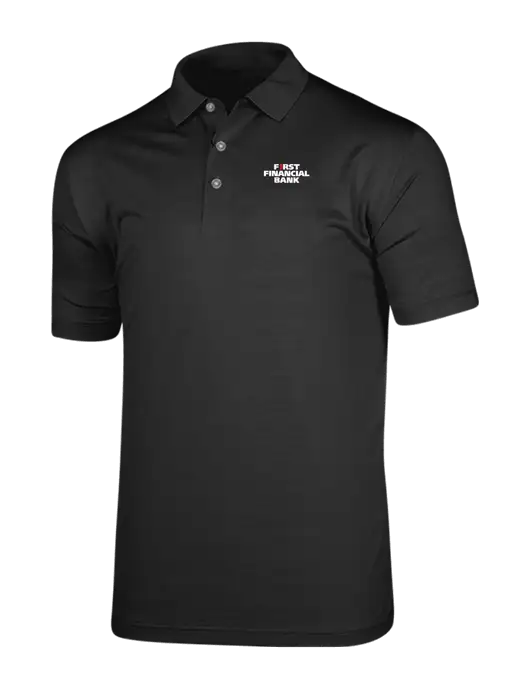 Callaway Vibrant Black Ventilated Polo w/First Financial Bank Logo