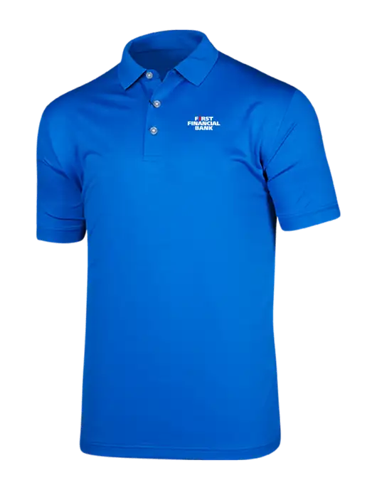 Callaway Vibrant Royal Blue Ventilated Polo w/First Financial Bank Logo