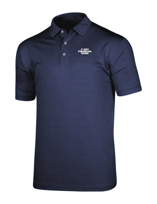 Callaway Vibrant Navy Ventilated Polo w/First Financial Bank Logo
