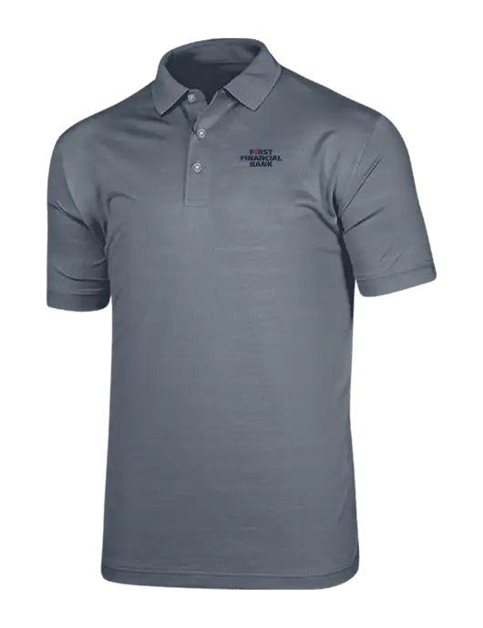 Callaway Vibrant Light Grey Ventilated Polo w/First Financial Bank Logo