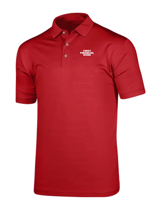 Callaway Vibrant Red Ventilated Polo w/First Financial Bank Logo