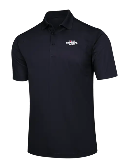 Black Micropique Sport-Wick Polo w/First Financial Bank Logo