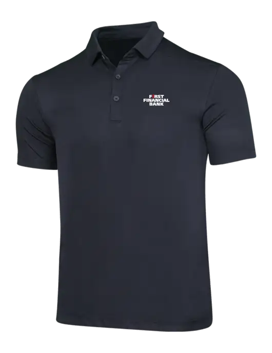 Black Posi-UV Pro Polo w/First Financial Bank Logo