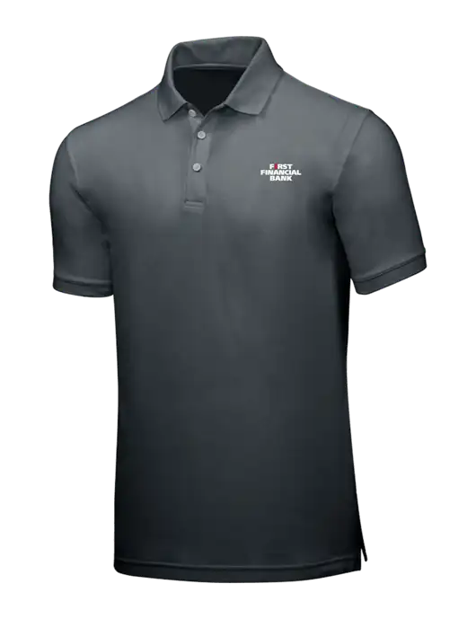Dark Grey Core Classic Pique w/First Financial Bank Logo