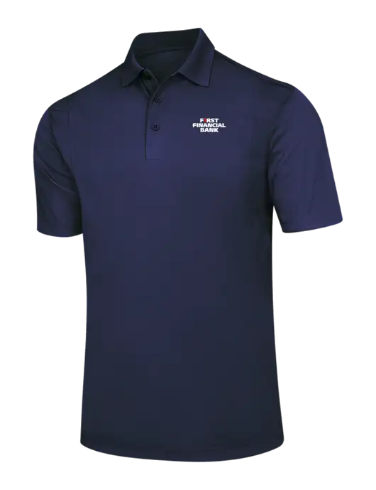 Navy Micropique Sport-Wick Polo w/First Financial Bank Logo