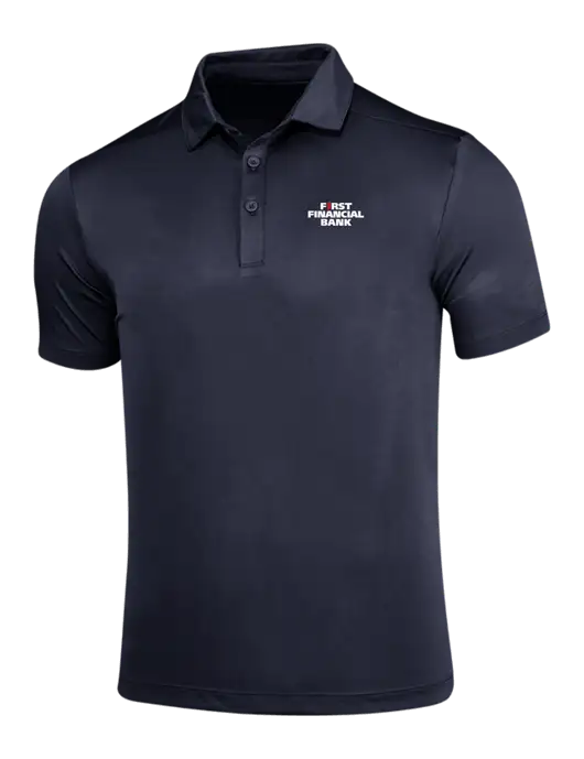 Navy Posi-UV Pro Polo w/First Financial Bank Logo