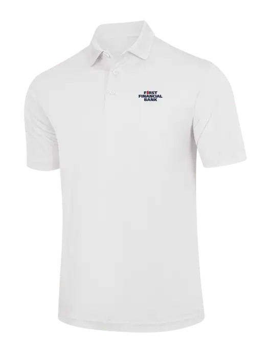 White PosiCharge Competitor Polo w/First Financial Bank Logo