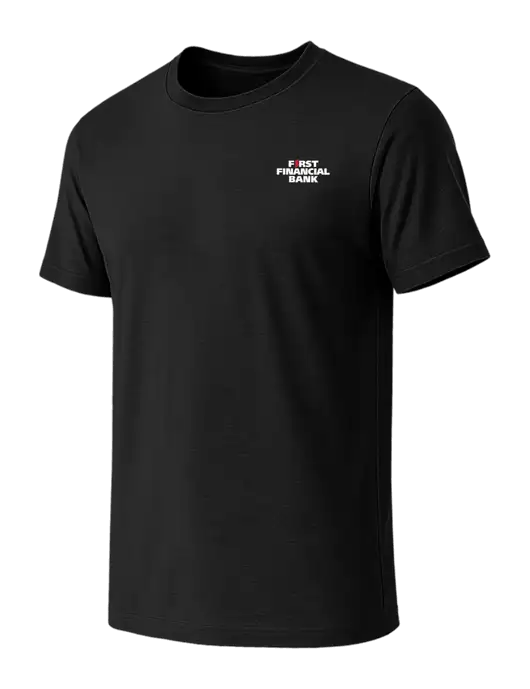 BELLA+CANVAS Black CVC Short Sleeve Tee w/First Financial Bank Logo