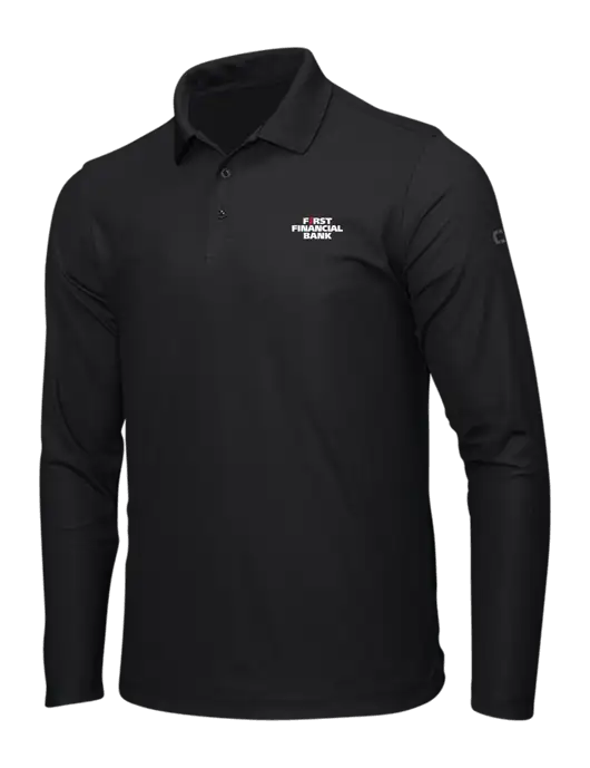 OGIO Blacktop Caliber 2.0 Long Sleeve Polo w/First Financial Bank Logo