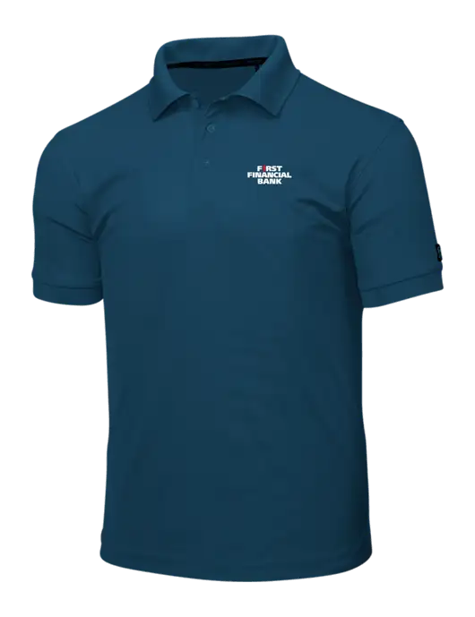 OGIO Light Navy Caliber 2.0 Polo w/First Financial Bank Logo
