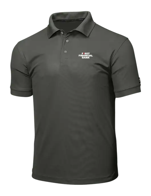 OGIO Medium Grey Caliber 2.0 Polo w/First Financial Bank Logo