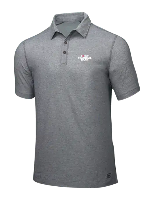 OGIO Medium Grey ONYX Polo w/First Financial Bank Logo