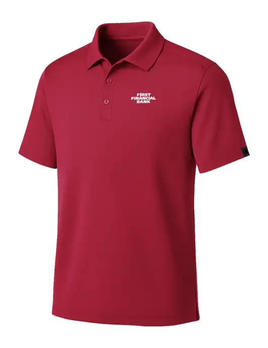 OGIO Red Framework Polo w/First Financial Bank Logo