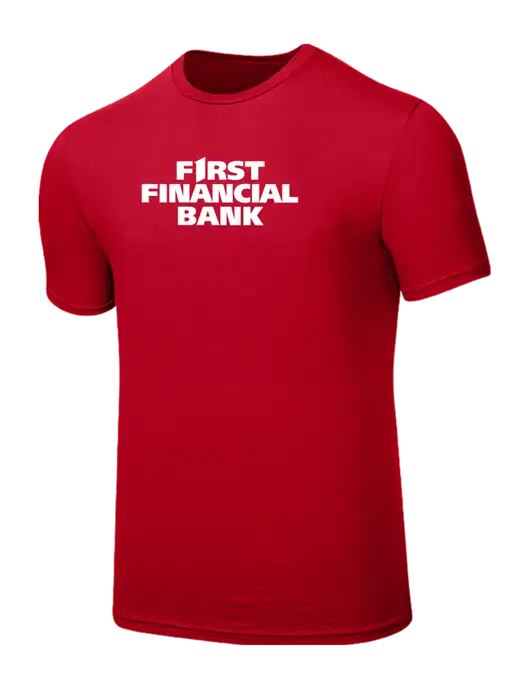 Seriously Soft Red T-Shirt w/First Financial Bank Logo