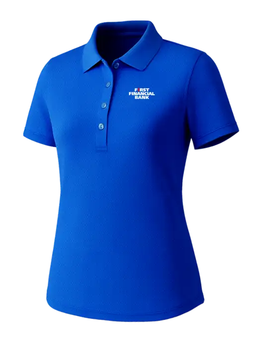 Callaway Womens Core Royal Performance Polo w/First Financial Bank Logo